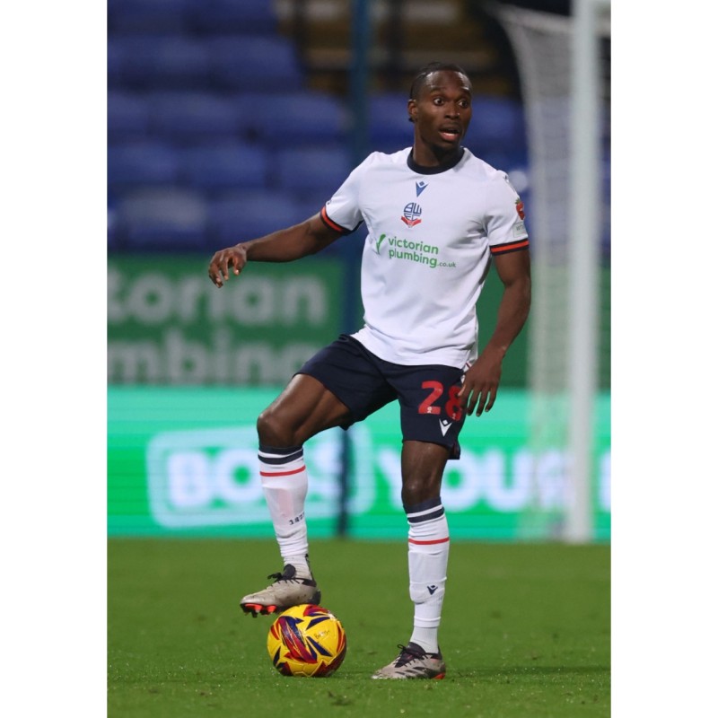 Jay Matete's Bolton Wanderers Signed Match Worn Shirt, vs Fleetwood 