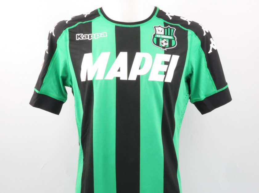 Pellegrini Sassuolo Match Worn Shirt, Serie A 2016/17