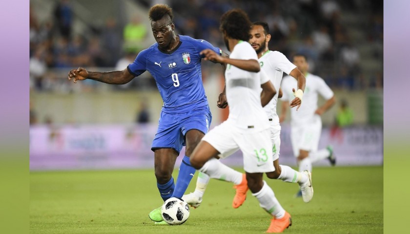 Balotelli's Match-Issue/Worn Italy-Saudi Arabia Shirt