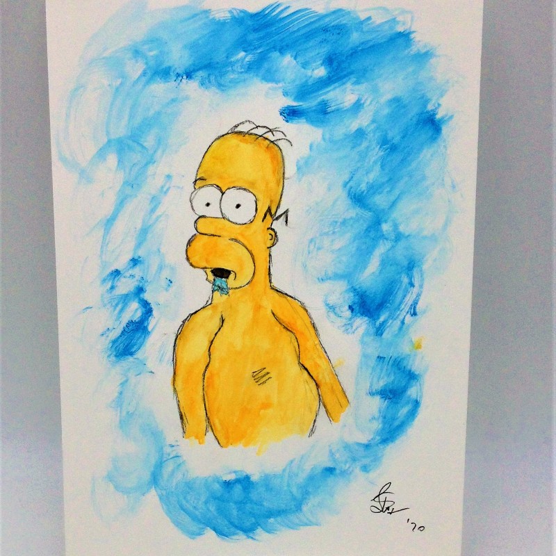 Homer Simpson Original Board by J.E.