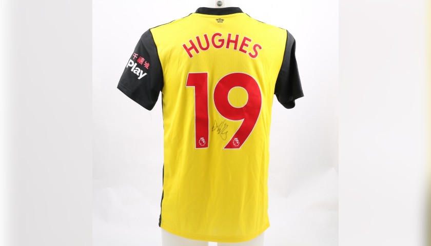 Hughes' Watford FC Worn and Signed Poppy Shirt