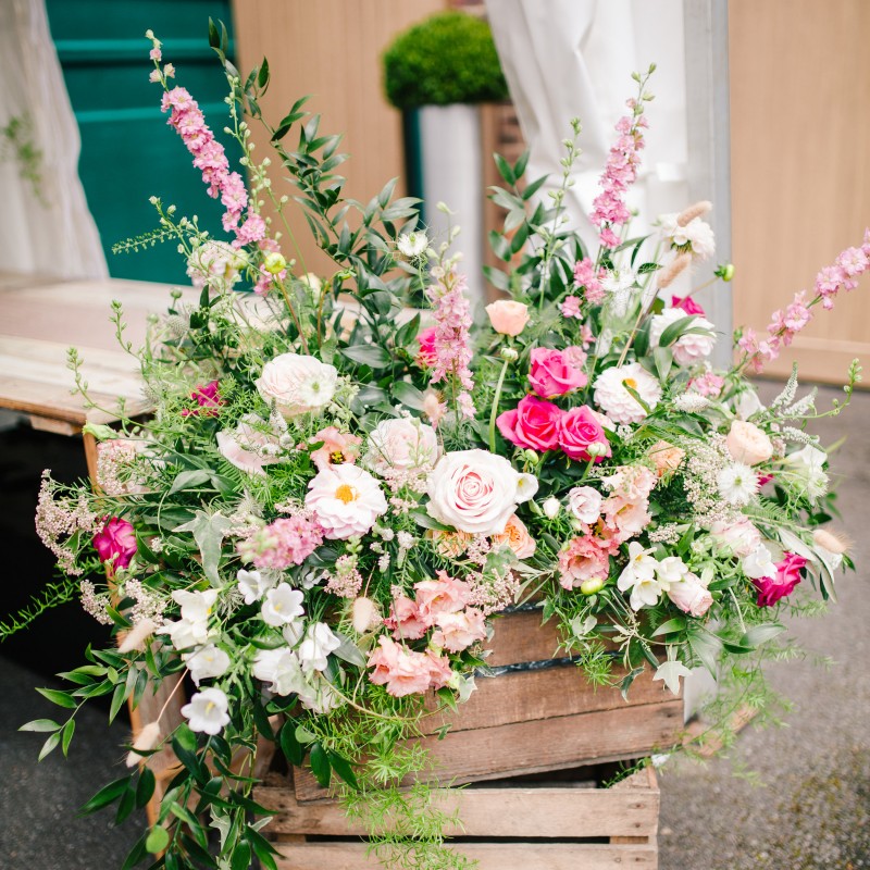 Lavishly Planted Vintage Crate