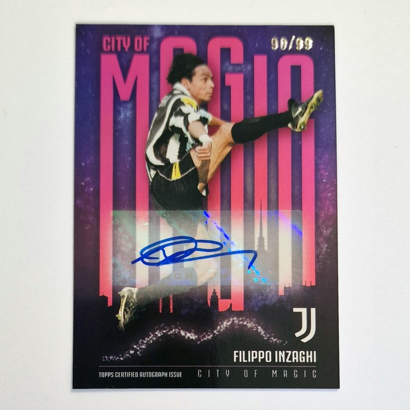 Filippo Inzaghi - Rare Topps signed Card Numbered Edition 90/99