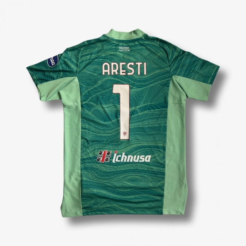 Simone Aresti's Cagliari Match Worn Official Shirt - Limited Edition