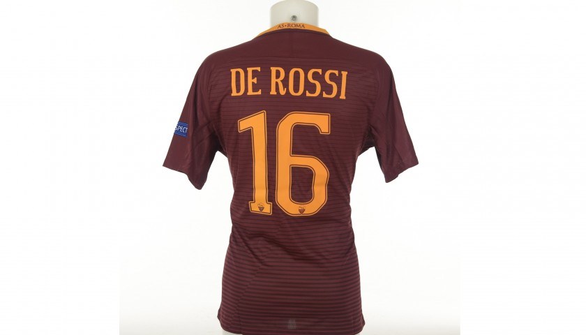 De Rossi's Match-Issued Roma-Astra Giurgiu Shirt, EL 2016/2017