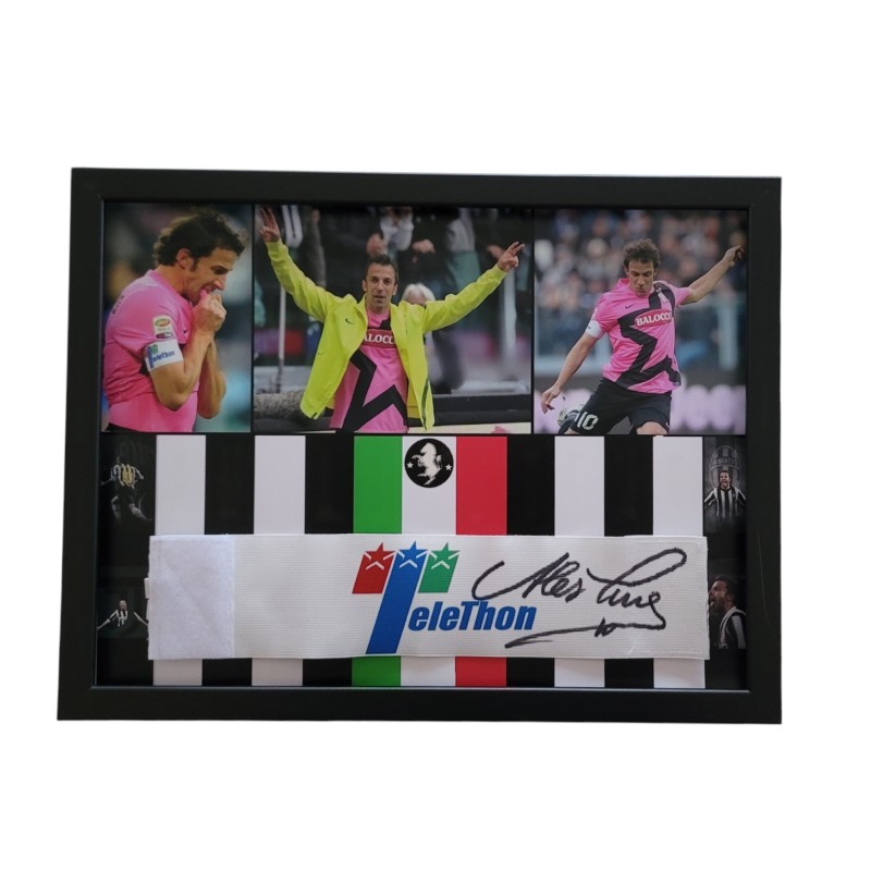 Framed Captain's Armband - Signed by Alessandro Del Piero