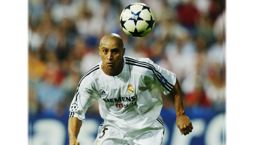 Maglia Ufficiale Roberto Carlos Real Madrid, 2003/04 - Autografata