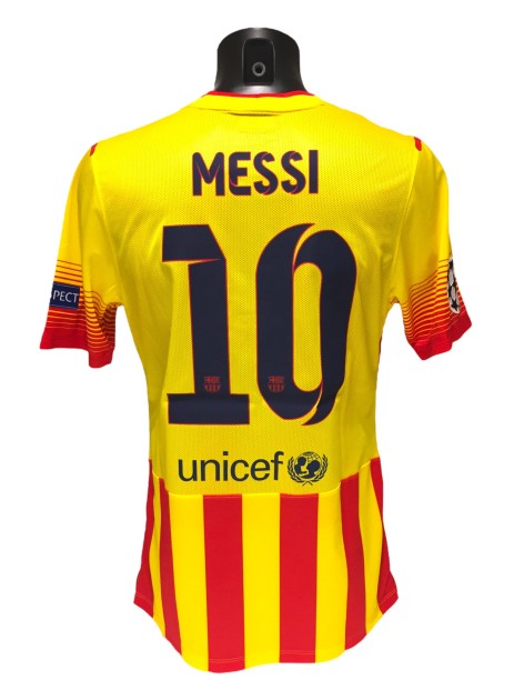 Lionel Messi's FC Barcelona Vs AC Milan 2013 Match Shirt
