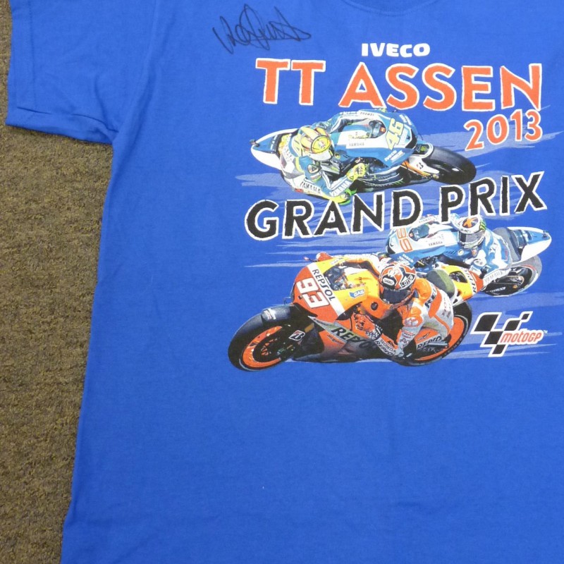  T-shirt di Assen 2013 firmata da Valentino Rossi 
