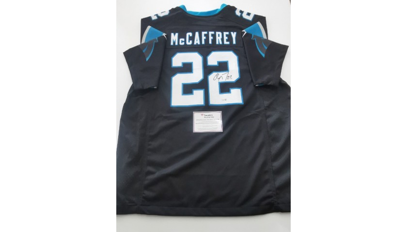 Christian McCaffrey Signed Carolina Panthers Shirt - CharityStars