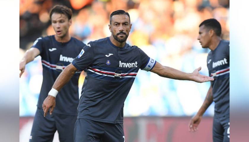 Quagliarella's Sampdoria Match-Issued Signed Shirt, 2019/20 
