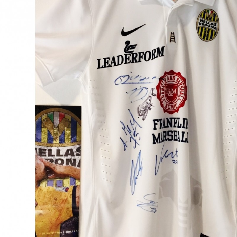 Hellas Verona official shirt, autographed by  Jankovic, Sala, Valoti, Gomez, Greek, Ionita