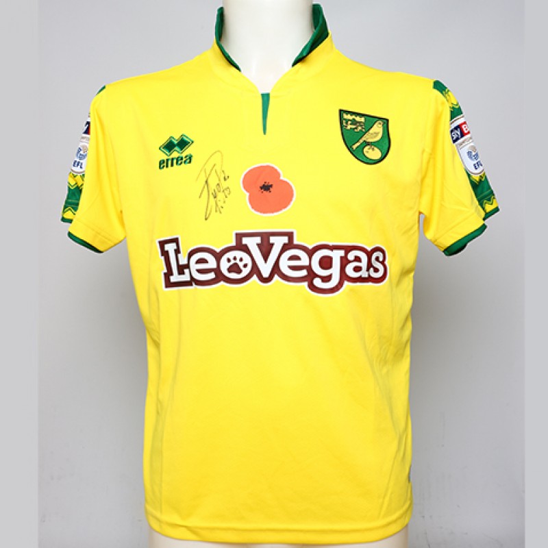Poppy Shirt Signed by Norwich City FC's Ivo Pinto
