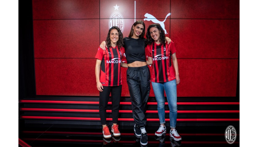 AC Milan Women's Match Shirt, 2021/22 - Signed by Fusetti, Boquete and Melissa Satta