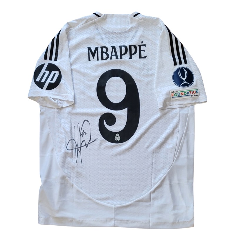 Mbappe's Signed Issued Shirt, Real Madrid vs Atalanta 2024