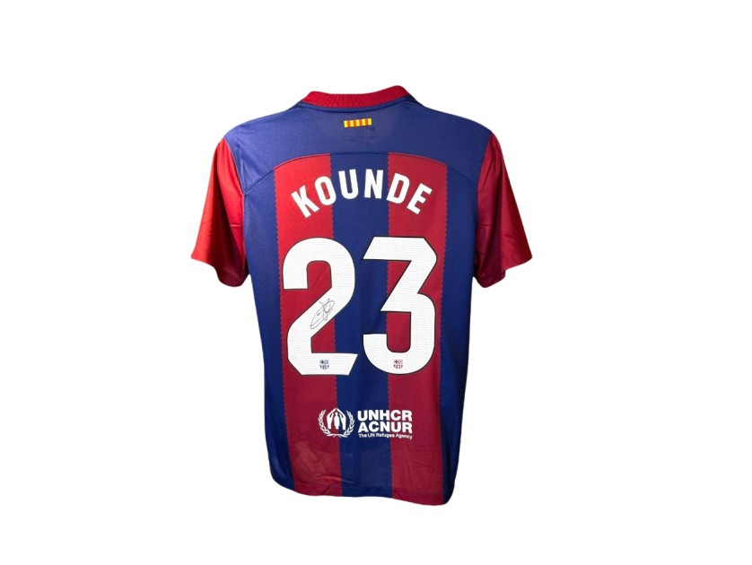 Jules Kounde's FC Barcelona 2023/24 Signed Replica Shirt