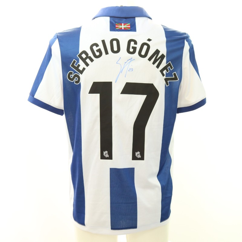 Sergio Gomez's Real Sociedad vs Dynamo Kyiv Signed Unwashed Shirt, Europa League 2024