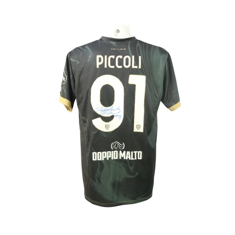 Piccoli's Signed Unwashed Shirt, Cagliari vs Napoli 2024