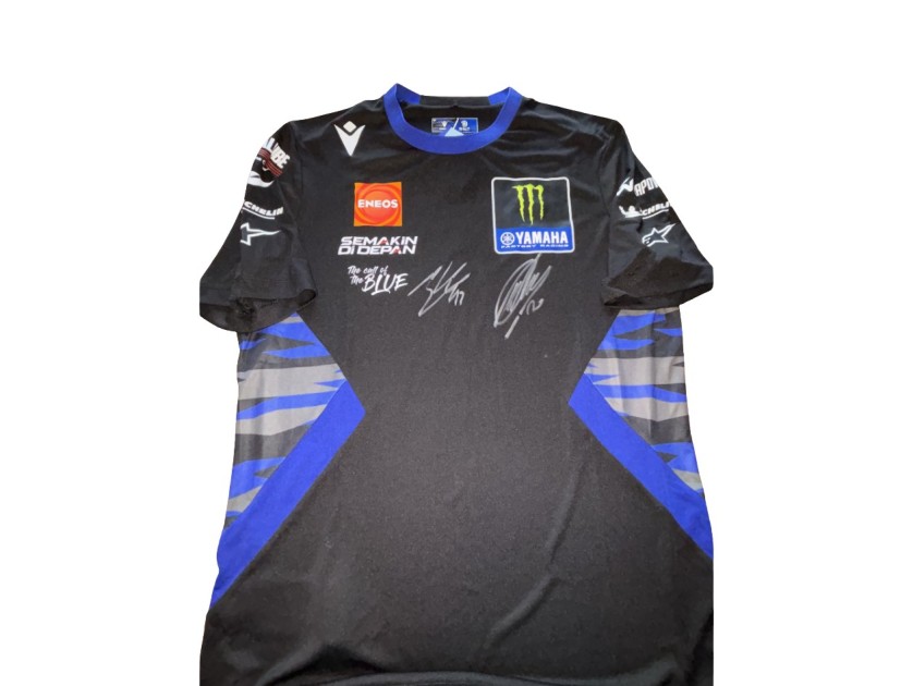 Maglietta ufficiale del team Monster Energy Yamaha MotoGP - Autografata da Fabio Quartararo e Alex Rins