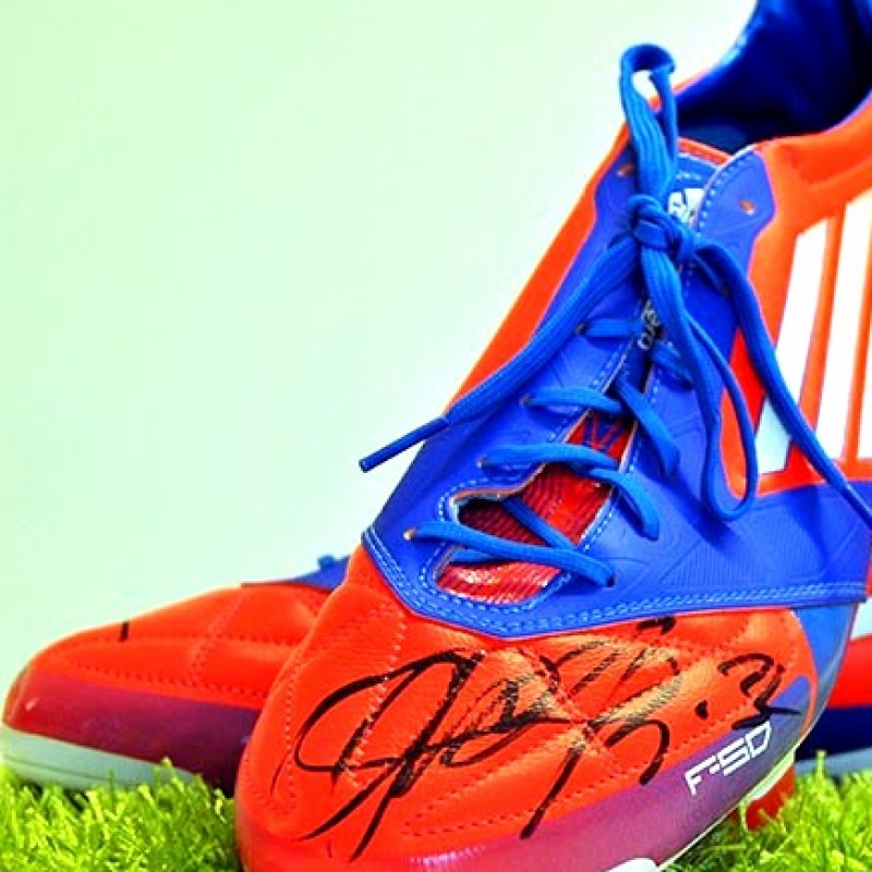 Alessandro Matri autographed soccer shoes