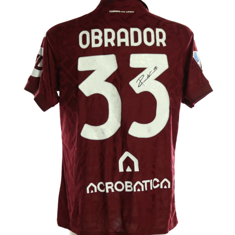 Obrador's Signed Unwashed Shirt, Cagliari vs Torino 2026