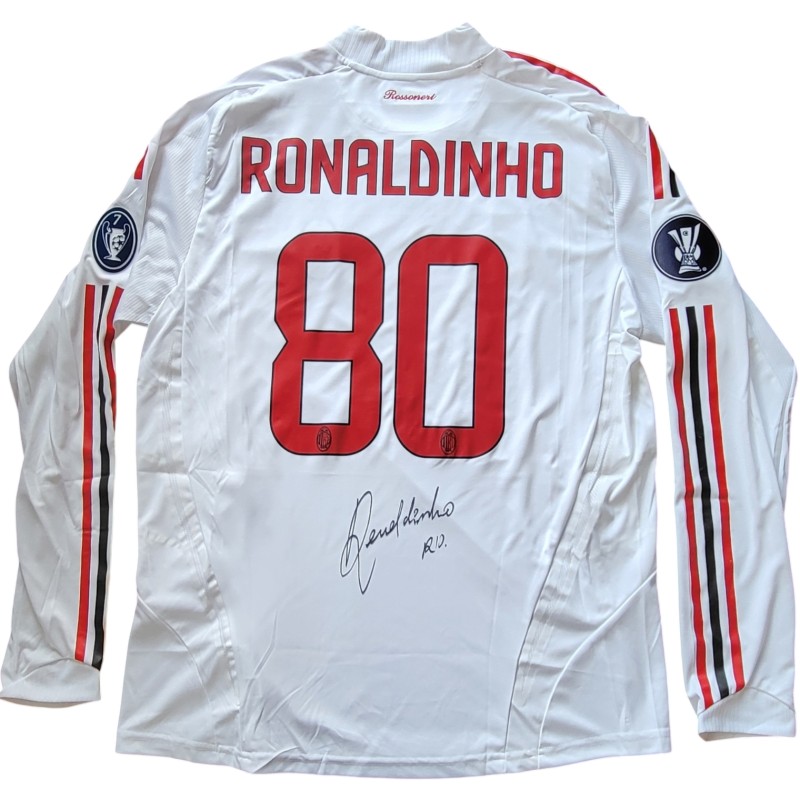  Maglia Gara Ronaldinho Milan, Coppa UEFA 2008/09 - Autografata