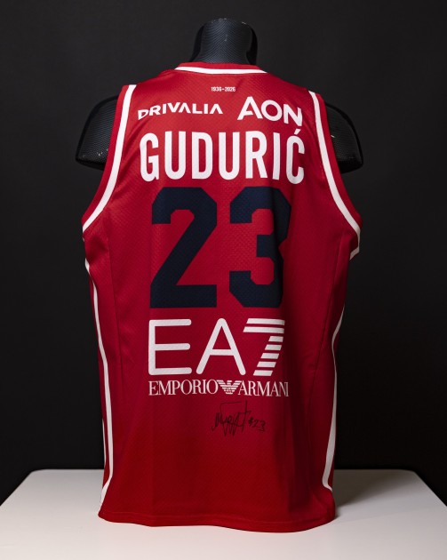 Marko Guduric's Signed Match-Worn Jersey, Olimpia Milano vs Guerri Napoli 2026