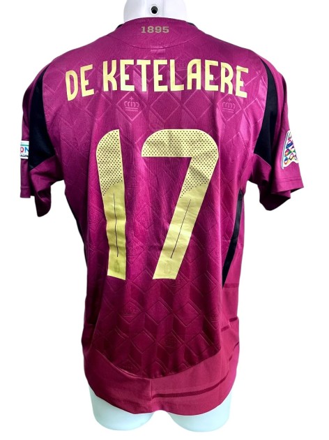 De Ketelaere's Issued Shirt Italy vs Belgium 2024