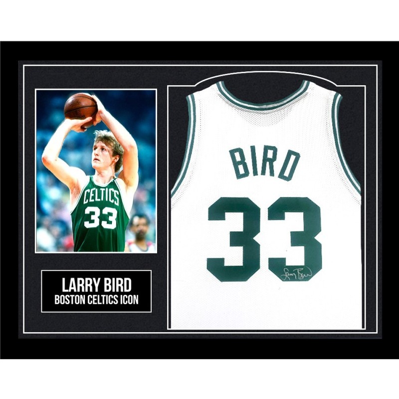 Maglia incorniciata Larry Bird Boston Celtics - Autografata