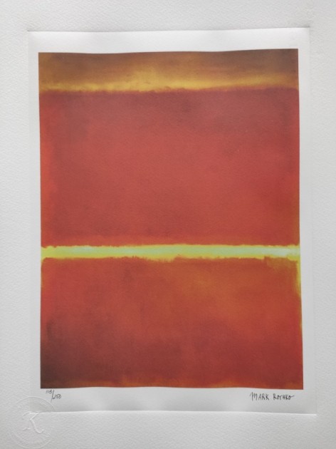 "Saffron" Lithograph Signed by Mark Rothko