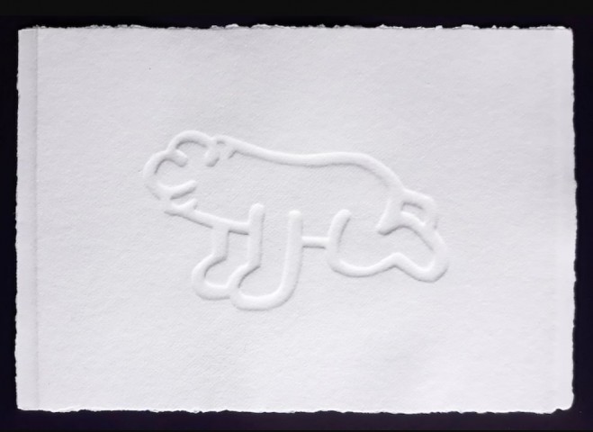 "Once Upon A Time" Baby Embossing by Keith Haring