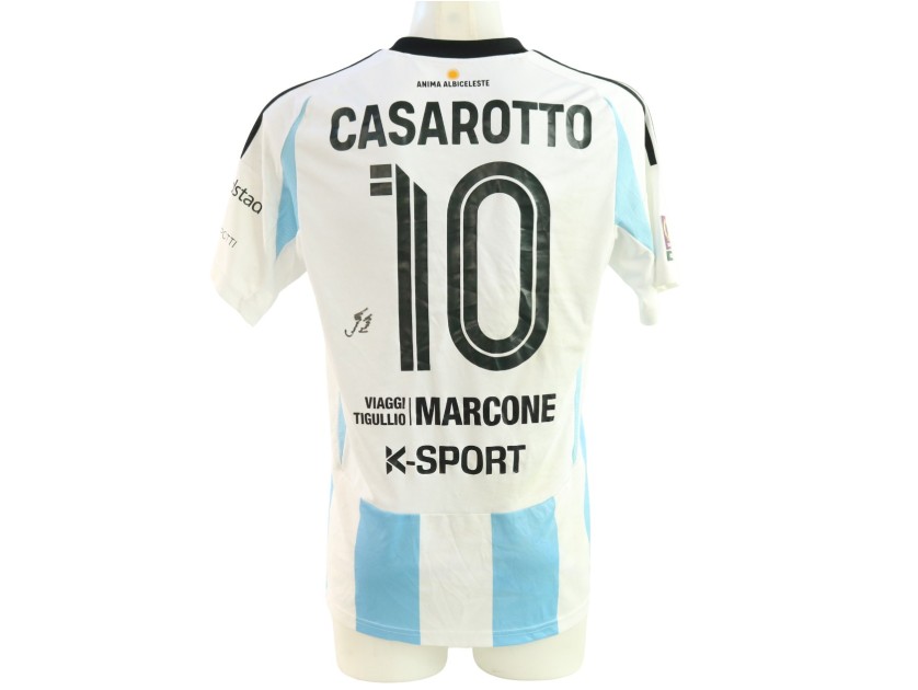 Casarotto's Signed Unwashed Shirt, Virtus Entella vs Sestri Levante2025