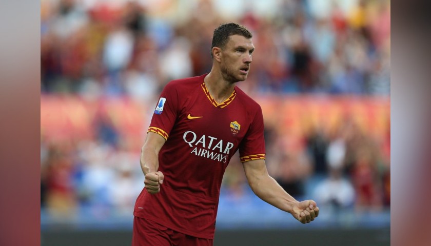 Dzeko's Official Roma Signed Shirt, 2019/20 