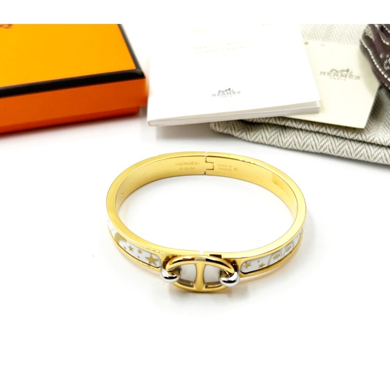 Hermes New Special Edition Gold Bracelet Cuff Bangle