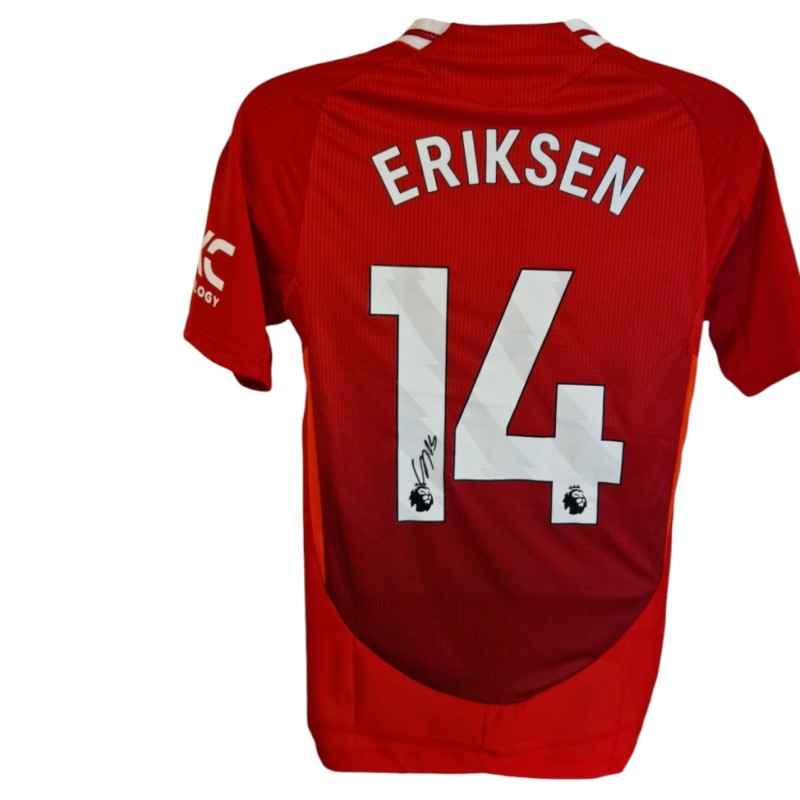 Maglia replica Manchester United 2024/25 - Autografata da Christian Eriksen 