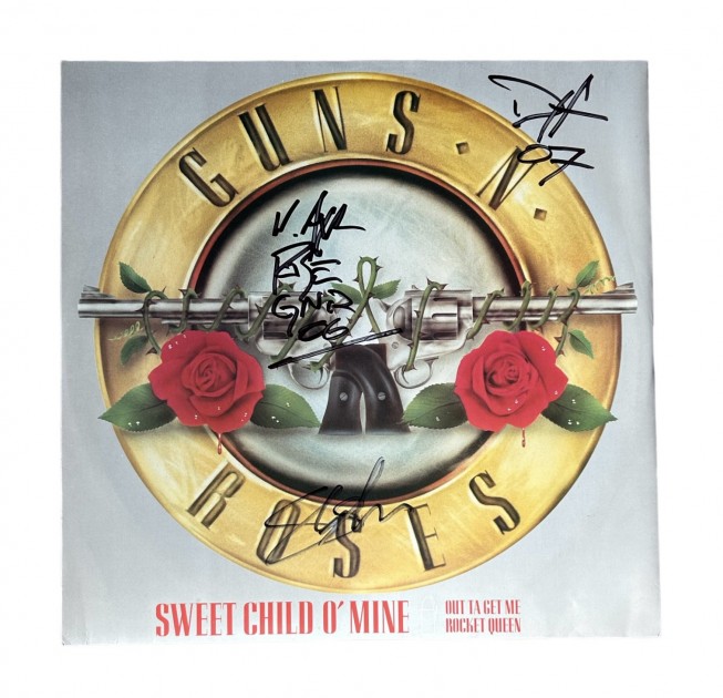 Guns N' Roses Signed 'Sweet Child O' Mine' 12" Vinyl - CharityStars