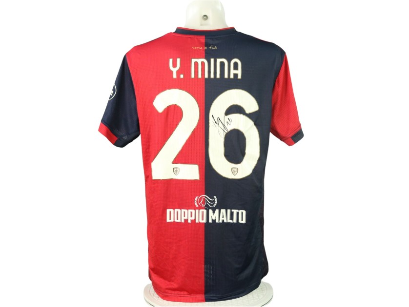 Maglia Mina Unwashed, Cagliari vs Como 2024 - Autografata