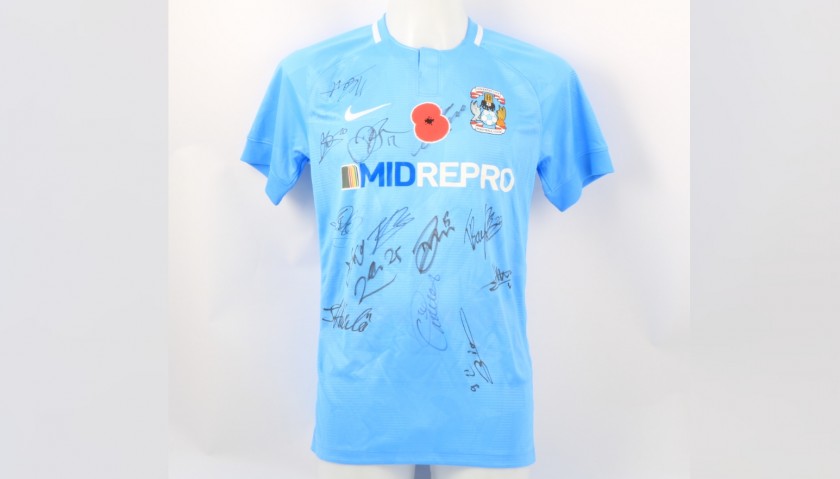 Coventry City Official Poppy Shirt Signed by the Team