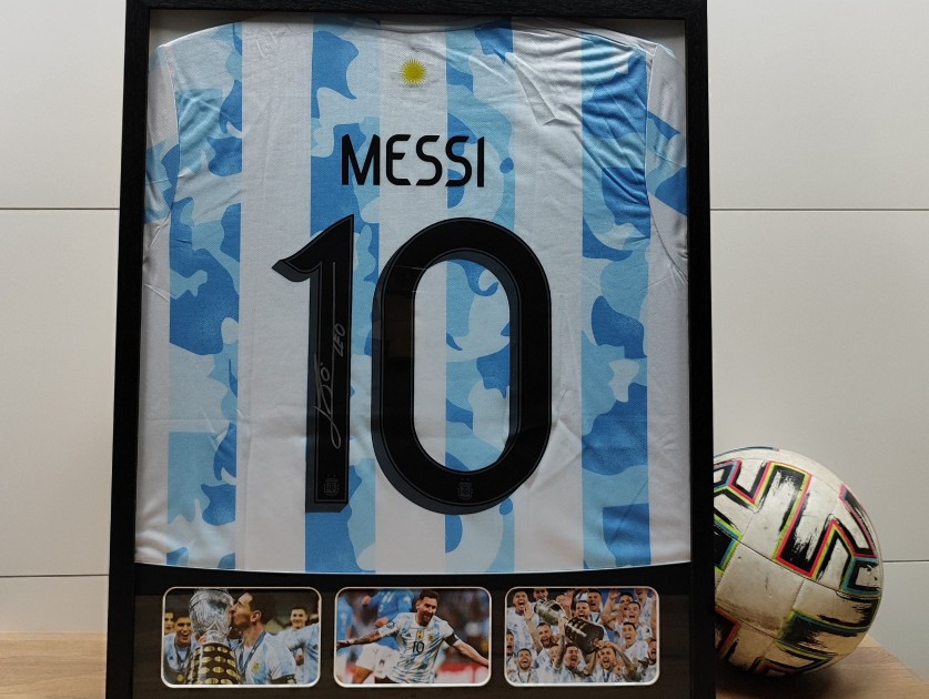 Messi's Argentina Signed and Framed Shirt