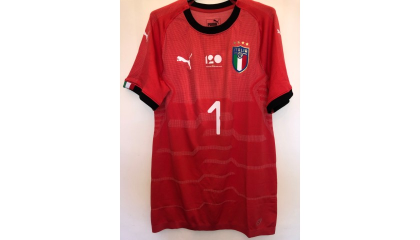Buffon's Italy Match-Issued Signed Shirt, 2018 