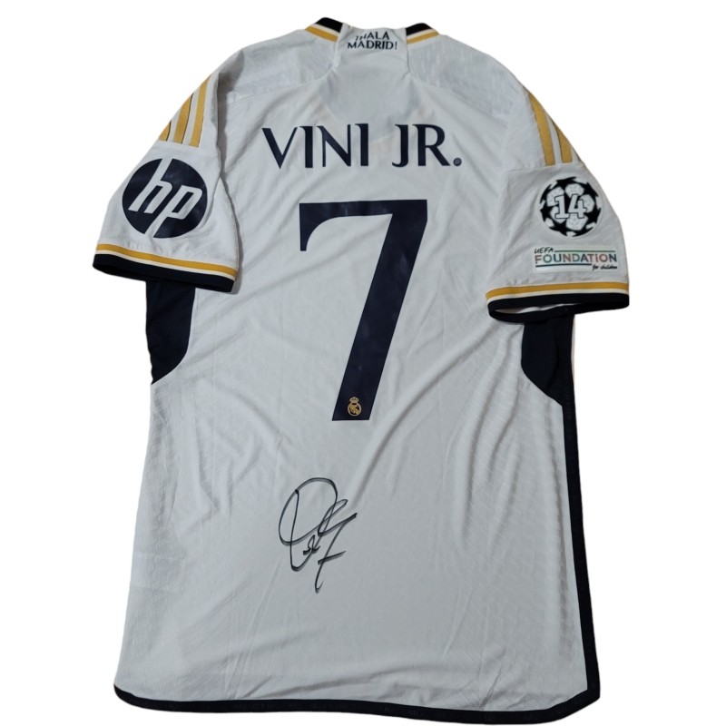 Vinicius' Issued Signed Shirt, Borussia Dortmund vs Real Madrid 2024 UCL Final 