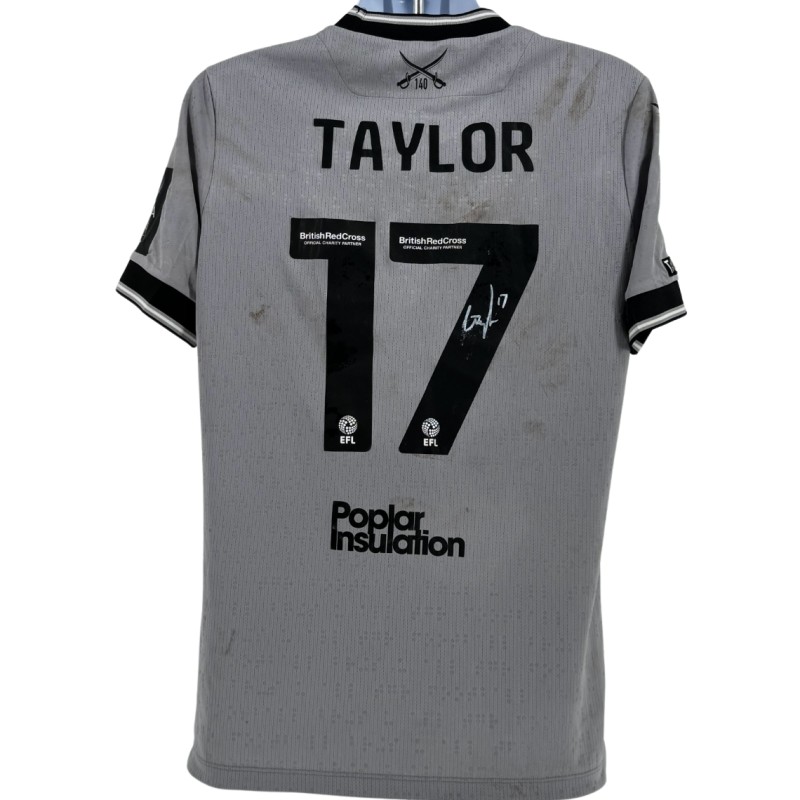 Maglia firmata del Bristol Rovers EFL Sky Bet League One di Taylor indossata durante la partita