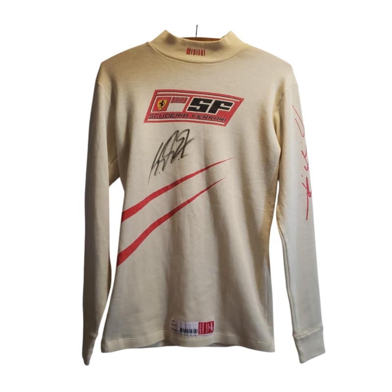 Michael Schumacher Used and Signed Ferrari Nomex Top