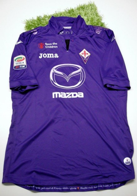 Fiorentina match worn shirt by Giuseppe Rossi, Serie A 2013/2014 - signed