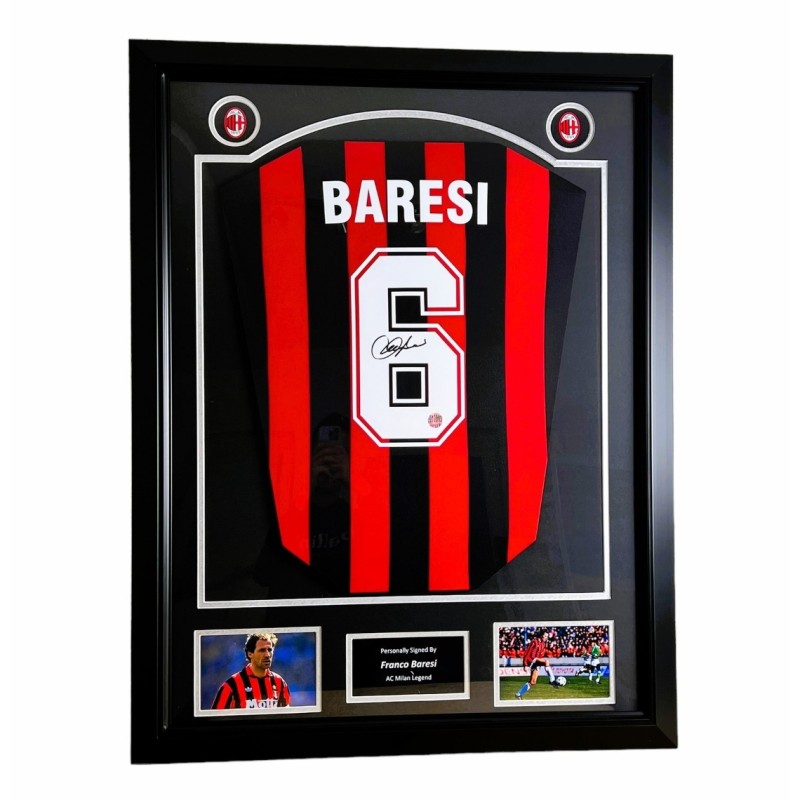 Franco Baresi's AC Milan 1988/89 Signed and Framed Shirt