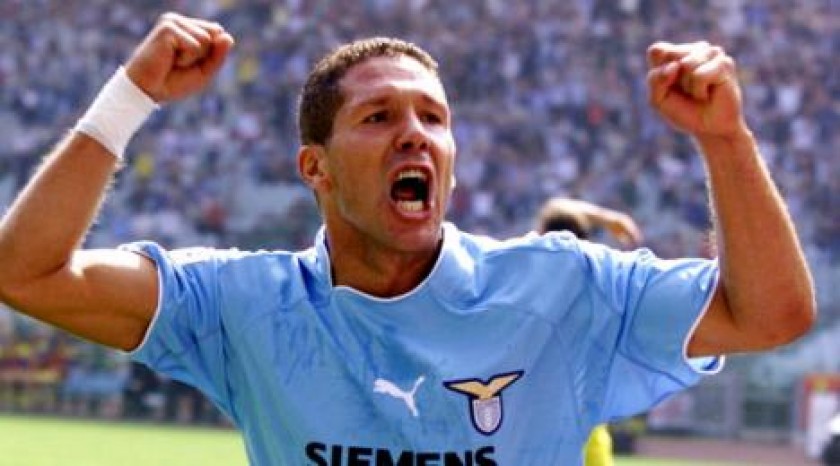 Simeone's Official Lazio Match Signed Shirt, 2003/04