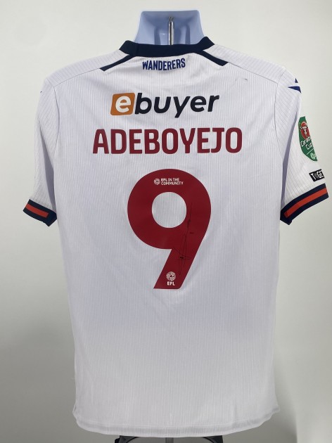 La maglia del Bolton Wanderers firmata da Victor Adeboyejo