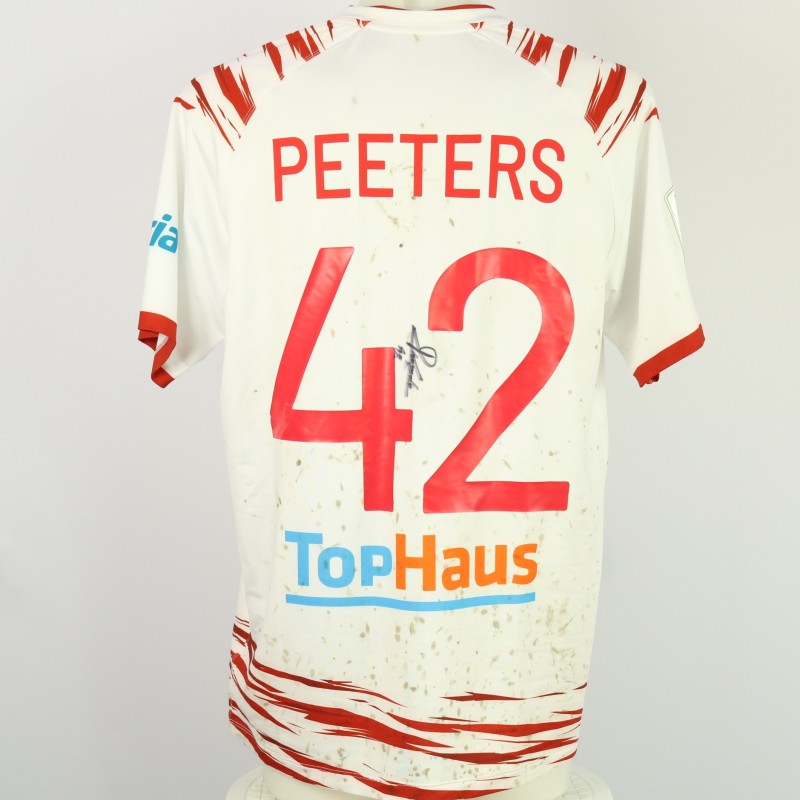 Peeters' unwashed Signed Shirt, Reggiana vs Sudtirol 2024 