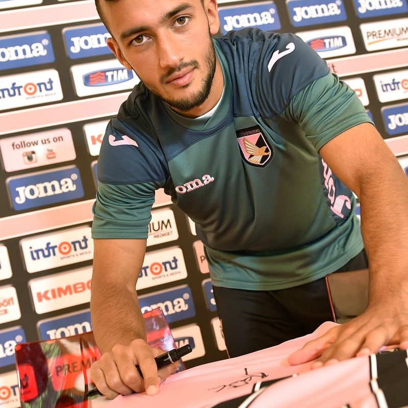 Palermo shirt celebrating new player Benali - signed