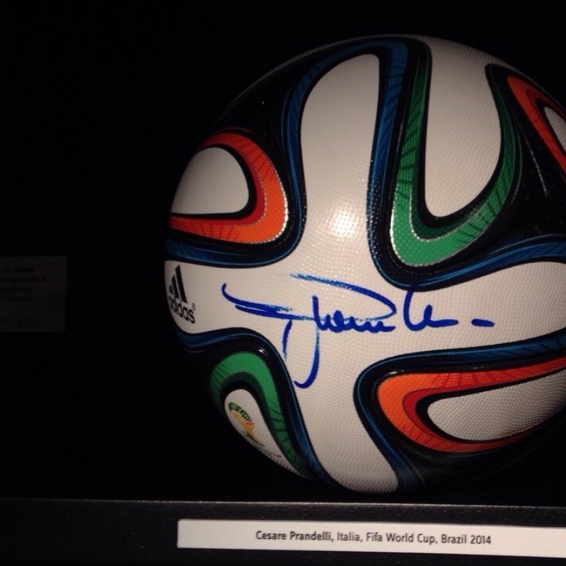 Official WorldCup 2014 matchball signed by Prandelli